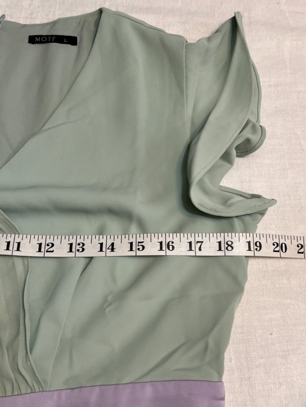 NWT MOTF Shein Pleated Midi Dress Women M Sage Green Flutter Pleat Sleeve Party - Picture 5 of 9